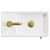 Napoli Compact Gloss White 400mm Floor Standing Vanity Unit with 1 Tap Hole Basin and Single Door with Brushed Brass Handle Top View