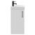 Napoli Compact Gloss White 400mm Floor Standing Vanity Unit with 1 Tap Hole Basin and Single Door with Matt Black Handle Front View