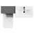 Napoli 390 Gloss Grey 1100mm Vanity Unit Toilet Suite with 1 Tap Hole Basin and 2 Doors with Gunmetal Grey Handles View from Top