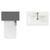 Napoli 390 Gloss Grey 1100mm Wall Mounted Vanity Unit Toilet Suite with 1 Tap Hole Basin and 2 Drawers with Brushed Brass Handles View from Top
