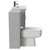 Napoli 390 Gloss Grey Pearl 1300mm Wall Mounted Vanity Unit Toilet Suite with 1 Tap Hole Basin and 2 Drawers with Matt Black Handles Side View