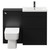 Napoli 390 Nero Oak 1100mm Vanity Unit Toilet Suite with 1 Tap Hole Basin and 2 Drawers with Matt Black Handles Front View