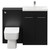 Napoli 390 Nero Oak 1100mm Vanity Unit Toilet Suite with 1 Tap Hole Basin and 2 Doors with Polished Chrome Handles Front View