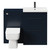Napoli 390 Deep Blue 1100mm Vanity Unit Toilet Suite with 1 Tap Hole Basin and 2 Drawers with Matt Black Handles Front View