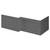 Hudson Reed Fusion Anthracite Woodgrain Square Shower End Bath Panel 680mm - OFF579 Main Image