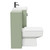 Napoli 390 Olive Green 1100mm Vanity Unit Toilet Suite with 1 Tap Hole Basin and 2 Doors with Matt Black Handles Side View