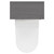 Horizon Graphite Grey 500mm Toilet Unit and Jubilee Short Projection Rimless Back to Wall Toilet Pan with Soft Close Toilet Seat Top View