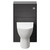 Horizon Graphite Grey 500mm Toilet Unit and Jubilee Short Projection Rimless Back to Wall Toilet Pan with Soft Close Toilet Seat Front View