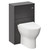 Horizon Graphite Grey 500mm Toilet Unit and Jubilee Short Projection Rimless Back to Wall Toilet Pan with Soft Close Toilet Seat Left Hand View