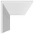 WholePanel Chrome 25mm Rigid PVC Angle Profile Corner Trim Top View