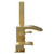 Colore Square Brushed Brass 4 Hole Bath Shower Mixer Tap with Shower Handset Side View