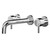 Colore Round Polished Chrome Wall Mounted 3 Tap Hole Bath Filler Tap Right Hand View