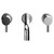Colore Round Polished Chrome Wall Mounted 3 Tap Hole Bath Filler Tap Front View
