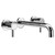 Colore Round Polished Chrome Wall Mounted 3 Tap Hole Bath Filler Tap Left Hand View