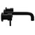 Colore Round Matt Black Wall Mounted 3 Tap Hole Bath Filler Tap Side View