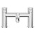 Colore Round Polished Chrome Bath Filler Tap Front View