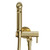 Colore Brushed Brass Wall Mounted Douche Shower Spray with Shut Off Valve Front View