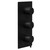 Colore Round Matt Black Concealed Triple Thermostatic Shower Valve with Diverter - 3 Outlets Left Hand View