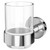 Orbit Polished Chrome and Glass Wall Mounted Bathroom Tumbler Right Hand View