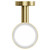 Colore Orbit Brushed Brass and Glass Wall Mounted Bathroom Tumbler Top View