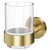 Colore Orbit Brushed Brass and Glass Wall Mounted Bathroom Tumbler Right Hand View