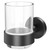 Colore Orbit Matt Black and Glass Wall Mounted Bathroom Tumbler Right Hand View