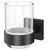 Colore Vector Matt Black and Glass Wall Mounted Bathroom Tumbler Right Hand View