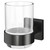 Colore Vector Gunmetal Grey and Glass Wall Mounted Bathroom Tumbler Right Hand View