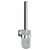 Vector Polished Chrome and Frosted Glass Wall Mounted Toilet Brush and Holder Left Hand View