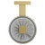 Colore Vector Brushed Brass and Frosted Glass Wall Mounted Toilet Brush and Holder Top View