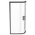 Series 8 Plus Matt Black 1000mm 2 Door Quadrant Shower Enclosure Side View