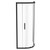 Series 8 Plus Matt Black 1000mm x 800mm 1 Door Offset Quadrant Shower Enclosure Side View