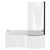 Plage 1700mm 6 Jet Matt Black V-Tec Right Hand P Shaped Whirlpool Shower Bath with Bath Screen and Front Bath Panel Front View