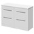 Napoli Gloss White 1200mm Floor Standing Vanity Unit for Countertop Basins with 4 Drawers and Gunmetal Grey Handles Right Hand View