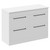 Napoli Gloss White 1200mm Floor Standing Vanity Unit for Countertop Basins with 4 Drawers and Matt Black Handles Left Hand View