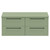 Napoli Olive Green 1200mm Wall Mounted Vanity Unit for Countertop Basins with 4 Drawers and Gunmetal Grey Handles Front View