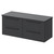 Napoli Gloss Grey 1200mm Wall Mounted Vanity Unit for Countertop Basins with 4 Drawers and Matt Black Handles Right Hand View