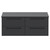 Napoli Gloss Grey 1200mm Wall Mounted Vanity Unit for Countertop Basins with 4 Drawers and Matt Black Handles Front View