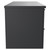 Napoli Gloss Grey 1200mm Wall Mounted Vanity Unit for Countertop Basins with 4 Drawers and Matt Black Handles Side View