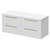 Napoli Gloss White 1200mm Wall Mounted Vanity Unit for Countertop Basins with 4 Drawers and Brushed Brass Handles Right Hand View Napoli Gloss White 1200mm Wall Mounted Vanity Unit for Countertop Basins with 4 Drawers and Brushed Brass Handles Right Hand View