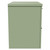 Napoli 390 Olive Green 600mm Wall Mounted Vanity Unit for Countertop Basins with 2 Drawers and Brushed Brass Handles Side View