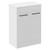 Napoli 390 Gloss White 600mm Floor Standing Vanity Unit for Countertop Basins with 2 Doors and Matt Black Handles Left Hand View