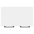 Napoli 390 Gloss White 600mm Floor Standing Vanity Unit for Countertop Basins with 2 Doors and Matt Black Handles Top View