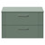 Avant Satin Green 800mm Wall Mounted Vanity Unit for Countertop Basins with 2 Drawers and Polished Chrome Handles Front View