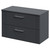 Avant Satin Anthracite 800mm Wall Mounted Vanity Unit for Countertop Basins with 2 Drawers and Polished Chrome Handles Right Hand View