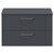 Avant Satin Anthracite 800mm Wall Mounted Vanity Unit for Countertop Basins with 2 Drawers and Polished Chrome Handles Front View