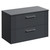 Avant Satin Anthracite 800mm Wall Mounted Vanity Unit for Countertop Basins with 2 Drawers and Polished Chrome Handles Left Hand View