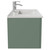 Avant Satin Green 800mm Wall Mounted Vanity Unit with 1 Tap Hole Minimalist Basin and Single Drawer with Polished Chrome Handle Side View