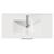 Avant Satin White 800mm Wall Mounted Vanity Unit with 1 Tap Hole Minimalist Basin and 2 Drawers with Polished Chrome Handles Top View