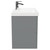 Avant Satin Grey 800mm Wall Mounted Vanity Unit with 1 Tap Hole Slim Edge Basin and 2 Drawers with Polished Chrome Handles Side View